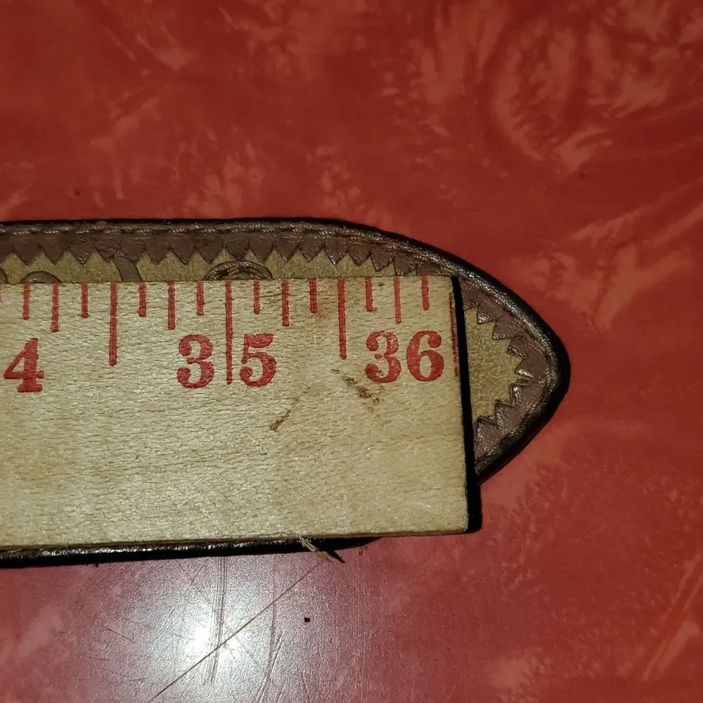 Fossil Decorative Stitched Leather Belt M